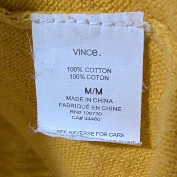 Vince | Women's Slub Knit Relaxed Boat Neck Dolman Sleeve Top in Yellow - Picture 5 of 9